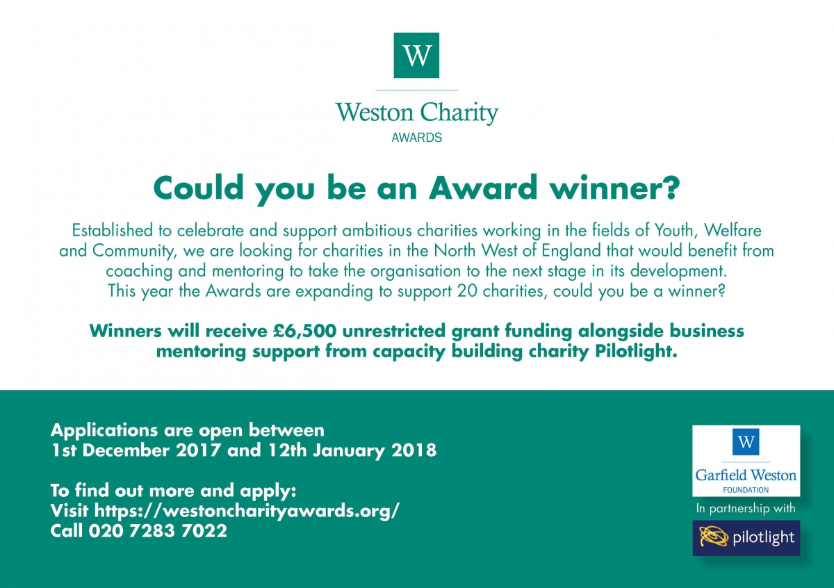 Weston Charity Awards Flyer