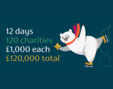 12 days 120 charities £1,000 each £120,000 total
