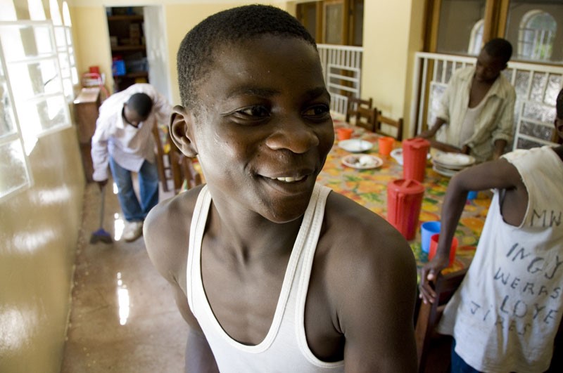 Congo street children at the centre