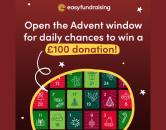 easyfundraising Open the Advent window for daily chances to win a £100 donation